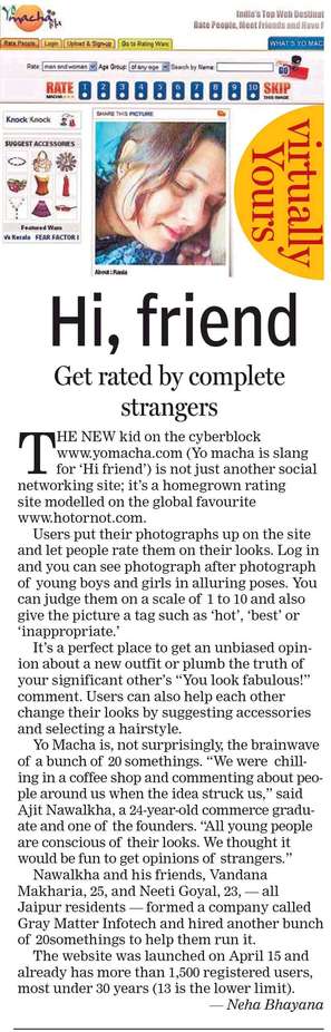 YoMacha in the Hindustan Times Mumbai Edition